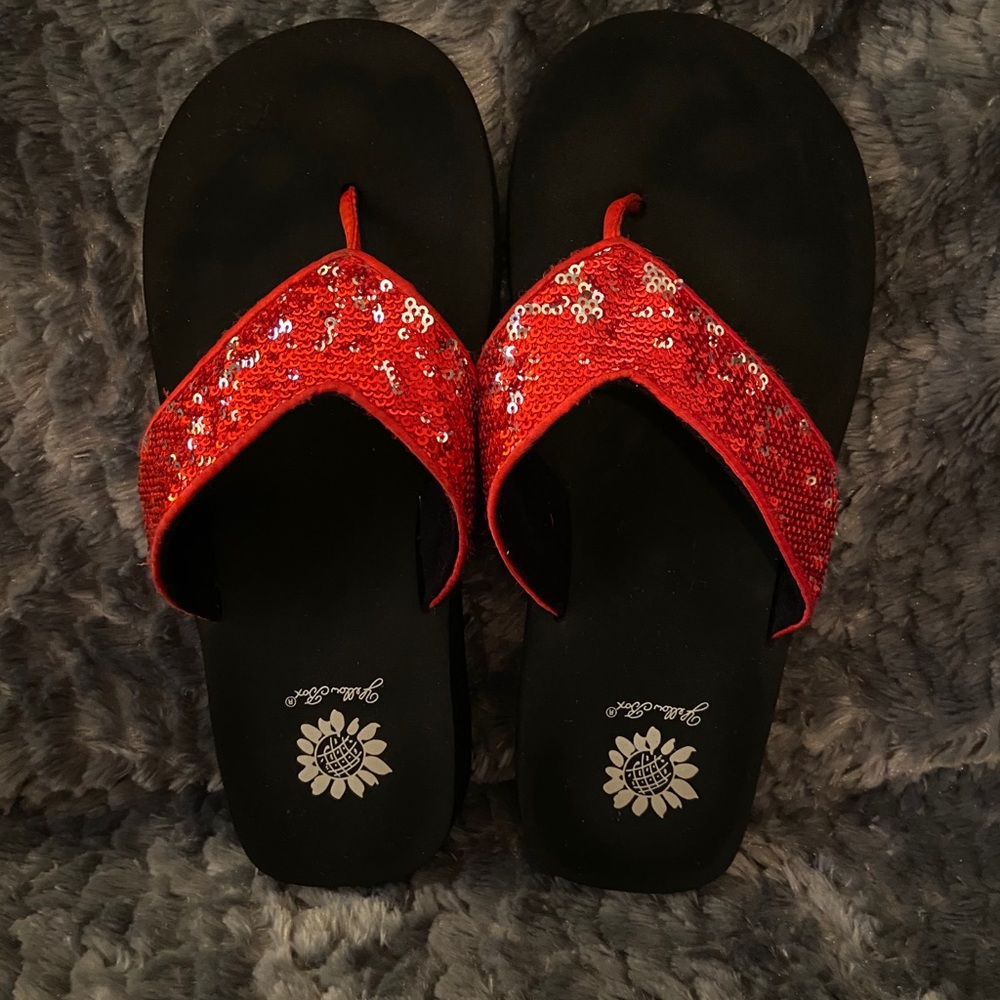 Yellow Box Flip Flops